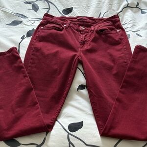 7 For All Mankind Red Jeans, Excellent condition size 27